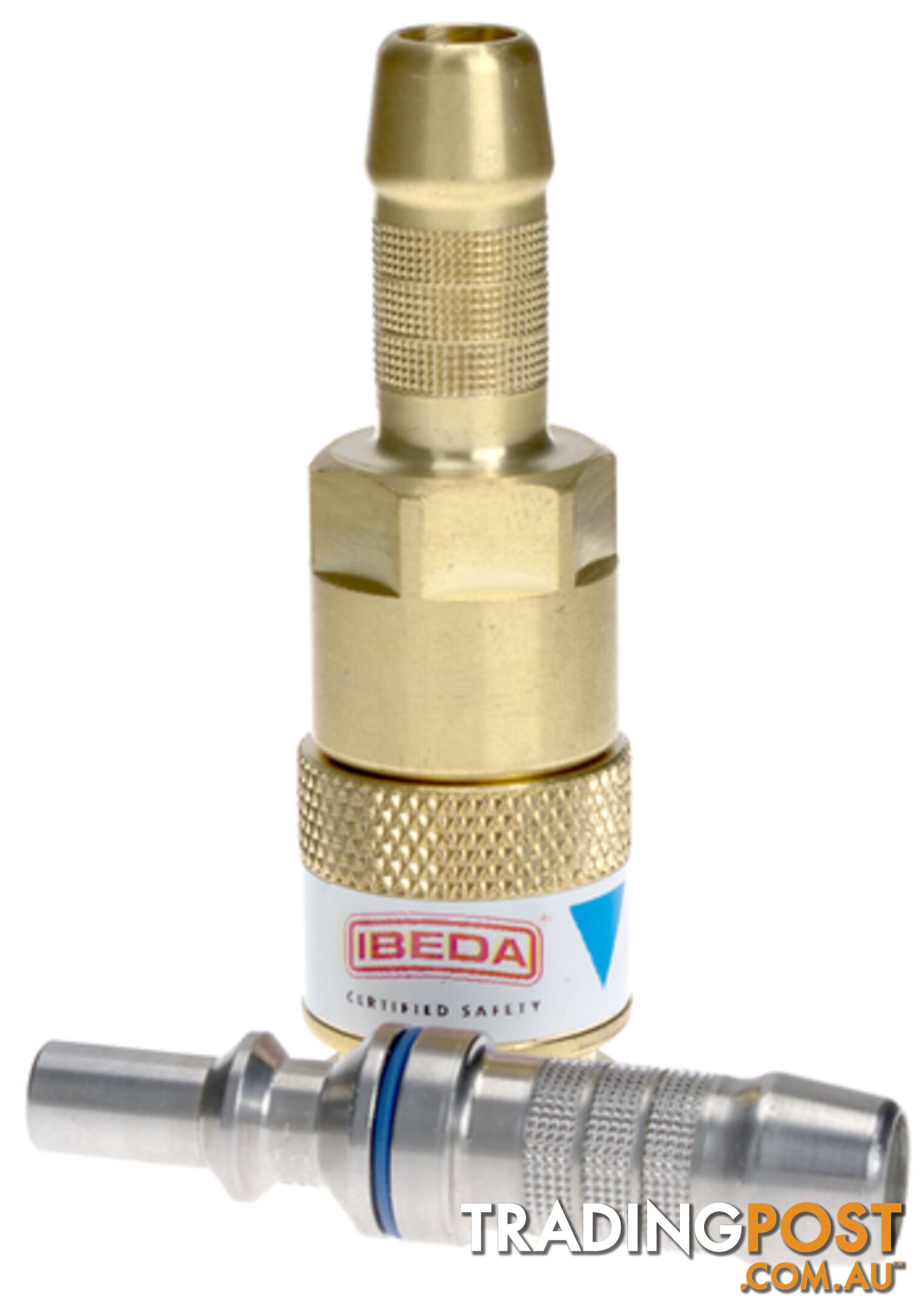 Quick Action Coupler Oxygen EN561 Inline 10mm Tail With 10mm Tail Pin