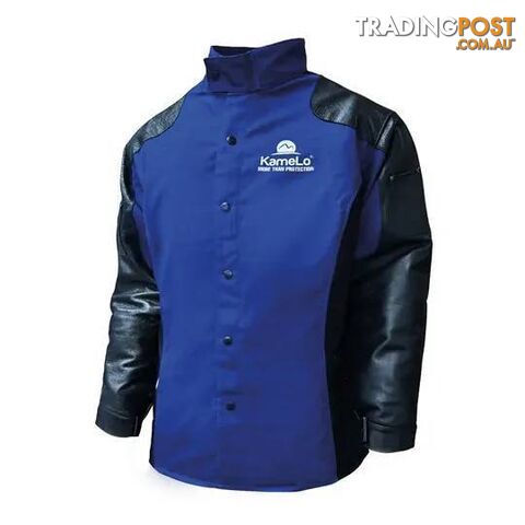 Flame Retardant Cotton 2XL Welding Jacket With Leather Sleeves Kamelo...
