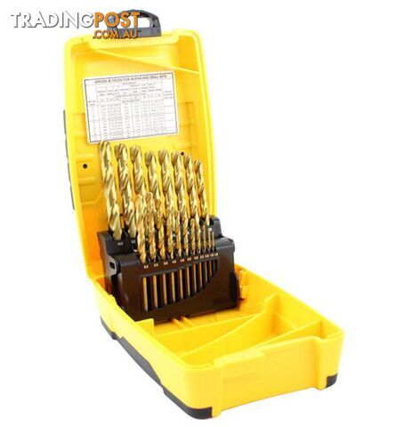 25 Piece Metric Tuffbox Drill Set Gold Series 1.0-13.0mm Alpha SM25PB