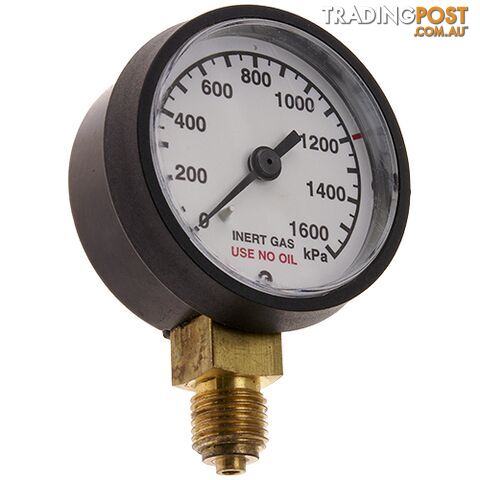Pressure Gauge 0 - 1,600 kPa Oxygen 1/4" BSPP For RZ- Regulators