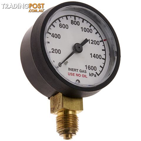 Pressure Gauge 0 - 1,600 kPa Oxygen 1/4" BSPP For RZ- Regulators