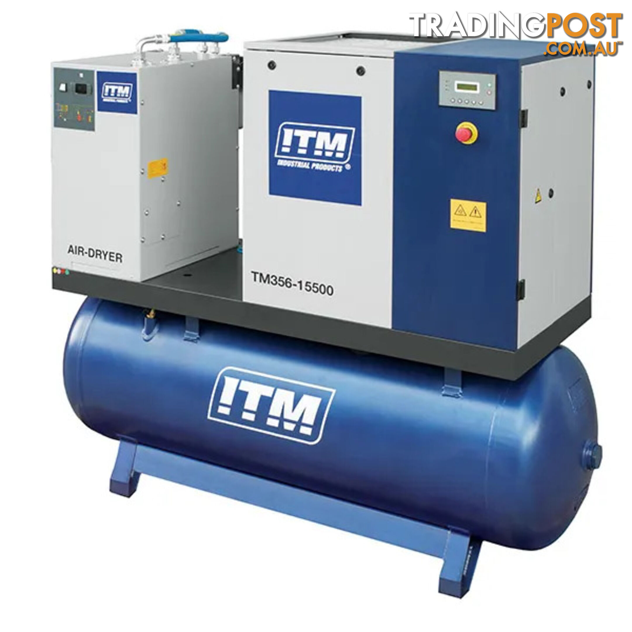 Air Compressor Rotary Screw With Dryer 3 Phase 15HP 500 Litres FAD 1620 ITM TM356-15500