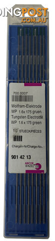 1.6MM WP Green TIG Tungsten Electrode Binzel 700.0007 Pkt : 10