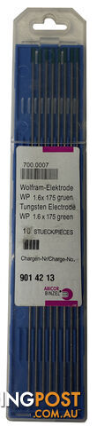 1.6MM WP Green TIG Tungsten Electrode Binzel 700.0007 Pkt : 10