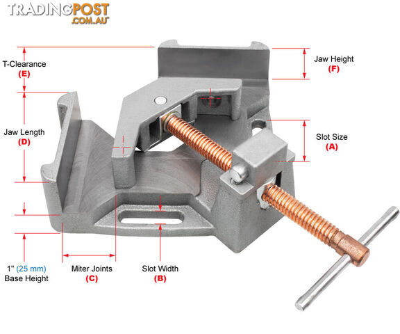 2 Axis Welding Clamp 95mm Mitre Joint WAC35D