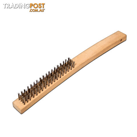 Wire Brush Stainless Steel 4 Row Wood Handle Unimig WBSS4R