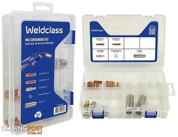 Mig Consumables Kit 15 Binzel Style Welding Torch/Gun MB15 Weldclass WC-01643