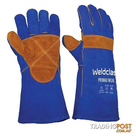 Welding Gloves 400mm Promax Blue Weldclass WC-01775