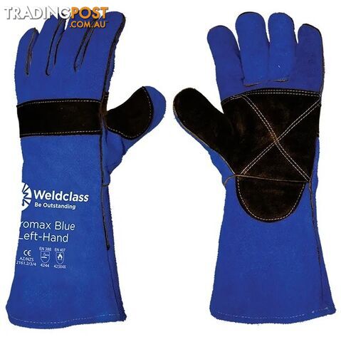 Promax Blue 400mm Left Hand Welding Gloves Weldclass WC-01777