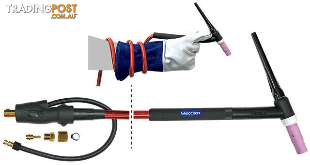 Tig Torch Platinum TK17 Super-Flex 4m (150 Amp) Weldclass WC-04997