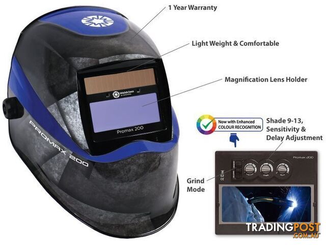 Promax 200 Electronic Welding Helmet Weldclass WC-05311