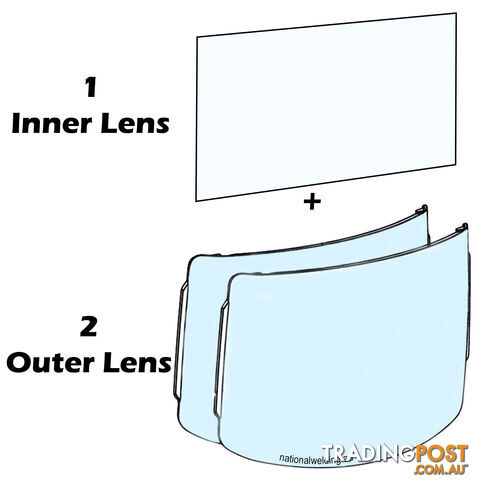 Lens Kit for Promax 600/650 2 Outers + 1 Inner Weldclass WC-05351