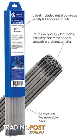 Stainless-Steel Electrodes 316L 2.0mm 1 Kg Weldclass WC-06453 - photo 1 of 1