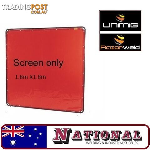 Welding Screen Only 1.8 Metres x 1.8 Metres Red XARWC