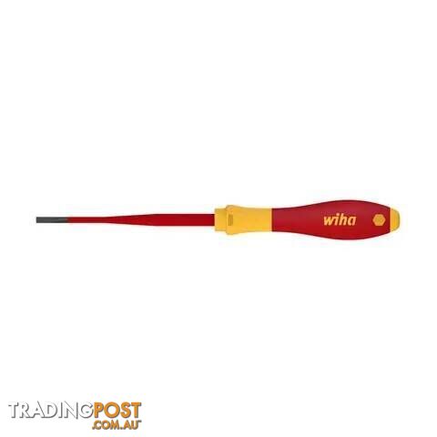 SlimFix Screwdriver, Slotted 3.5 x 100mm, SoftFinish VDE 1000V Insulated WIHA...