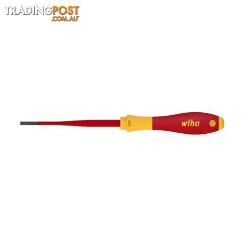 SlimFix Screwdriver, Slotted 4.5 x 125mm SoftFinish VDE 1000V Insulated WIHA...
