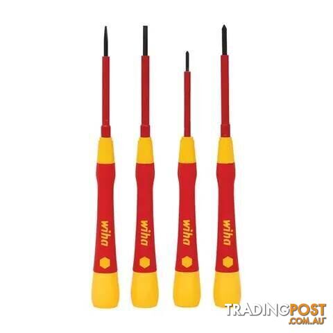 4 Piece Fine Screwdriver Set, PicoFinish, Slotted & Phillips VDE 1000V Insulated...