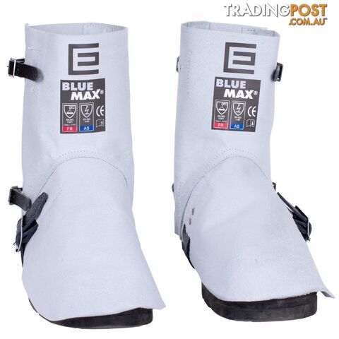 Chrome Leather Welders Spats (supported) - Strap and Buckle Closure Elliotts...