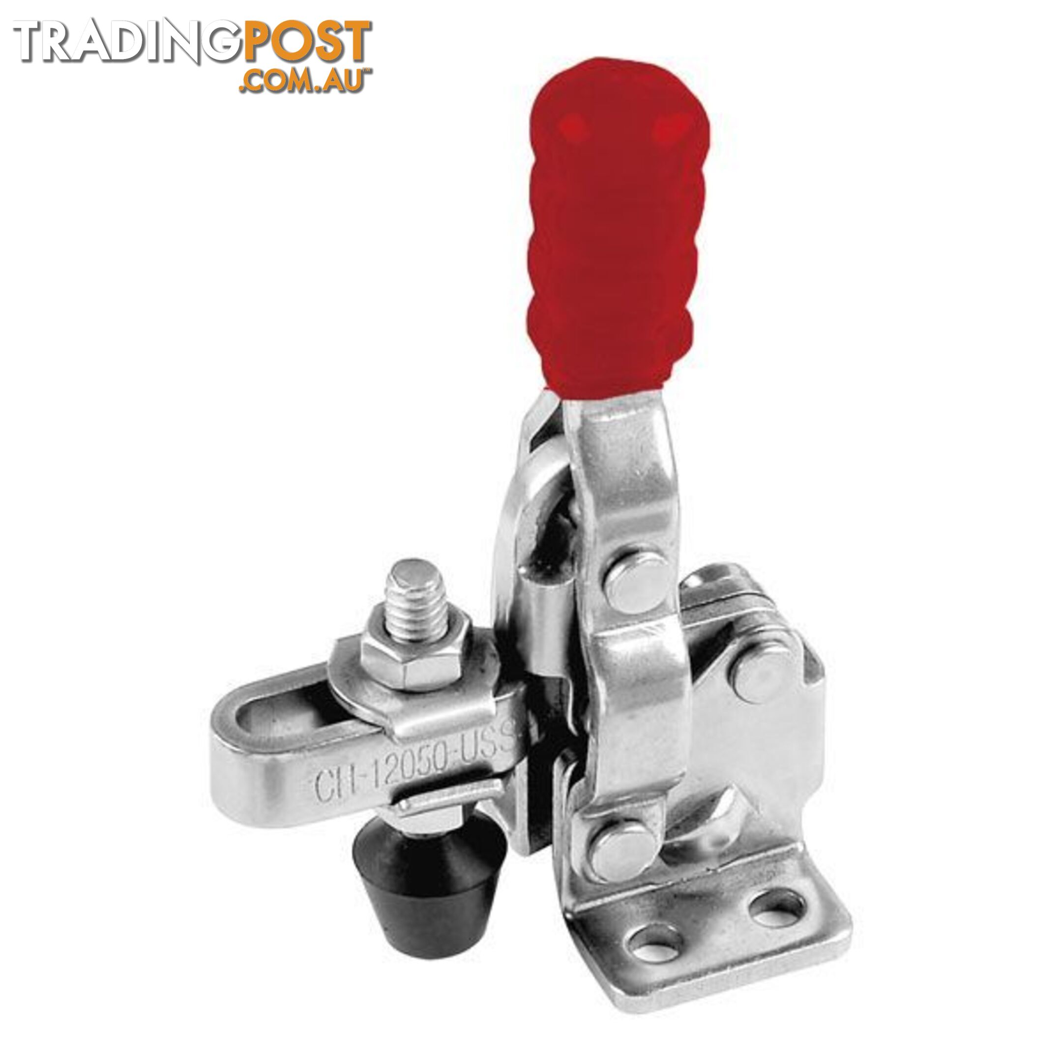 Toggle Clamp Stainless Steel Vertical Flanged Base Straight Handle 91kg Cap 33mm Reach ITM CH-12050-USS