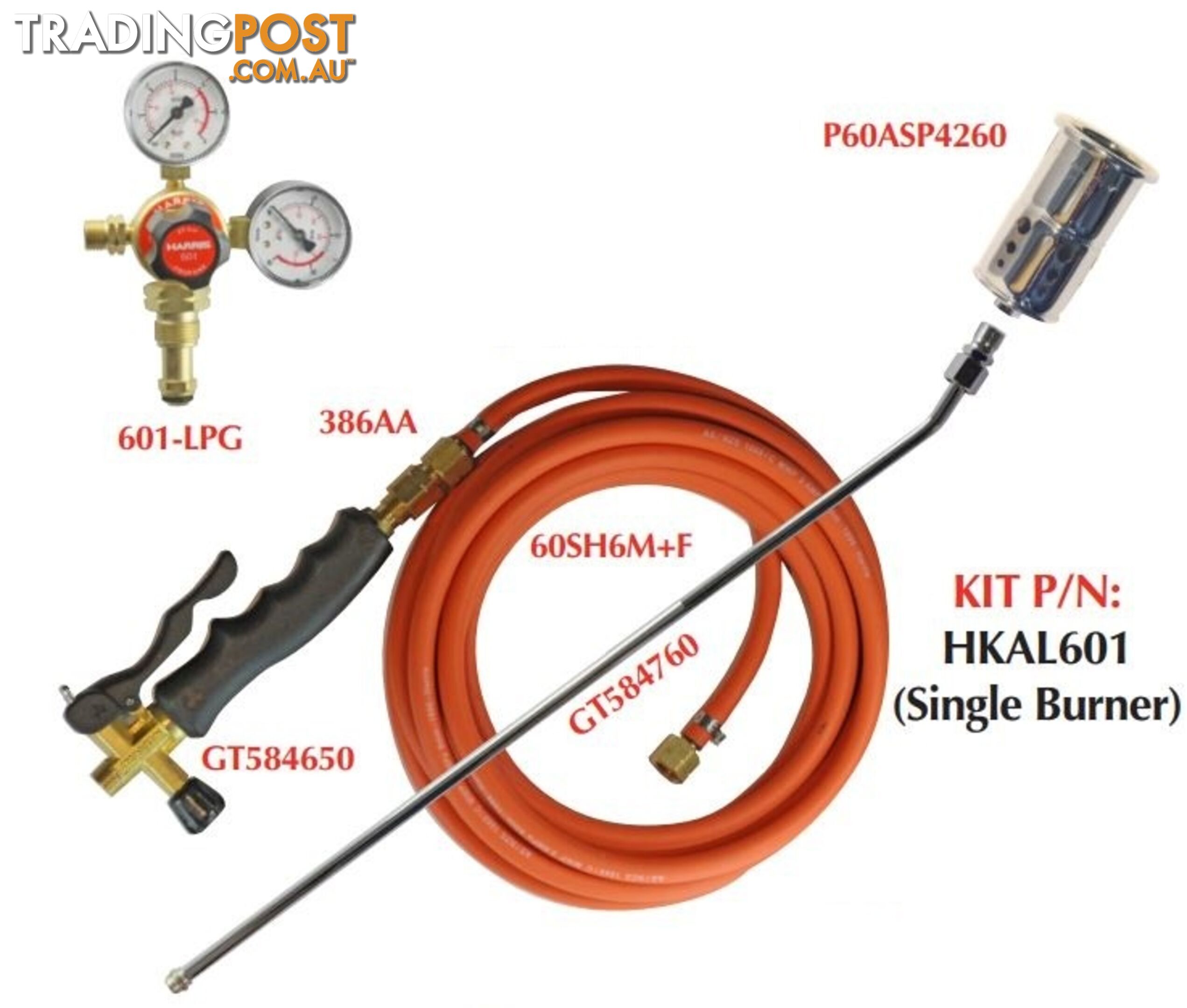 LPG Heating Kit Harris Scorcher HK Air/LPG Single Burner HKAL601