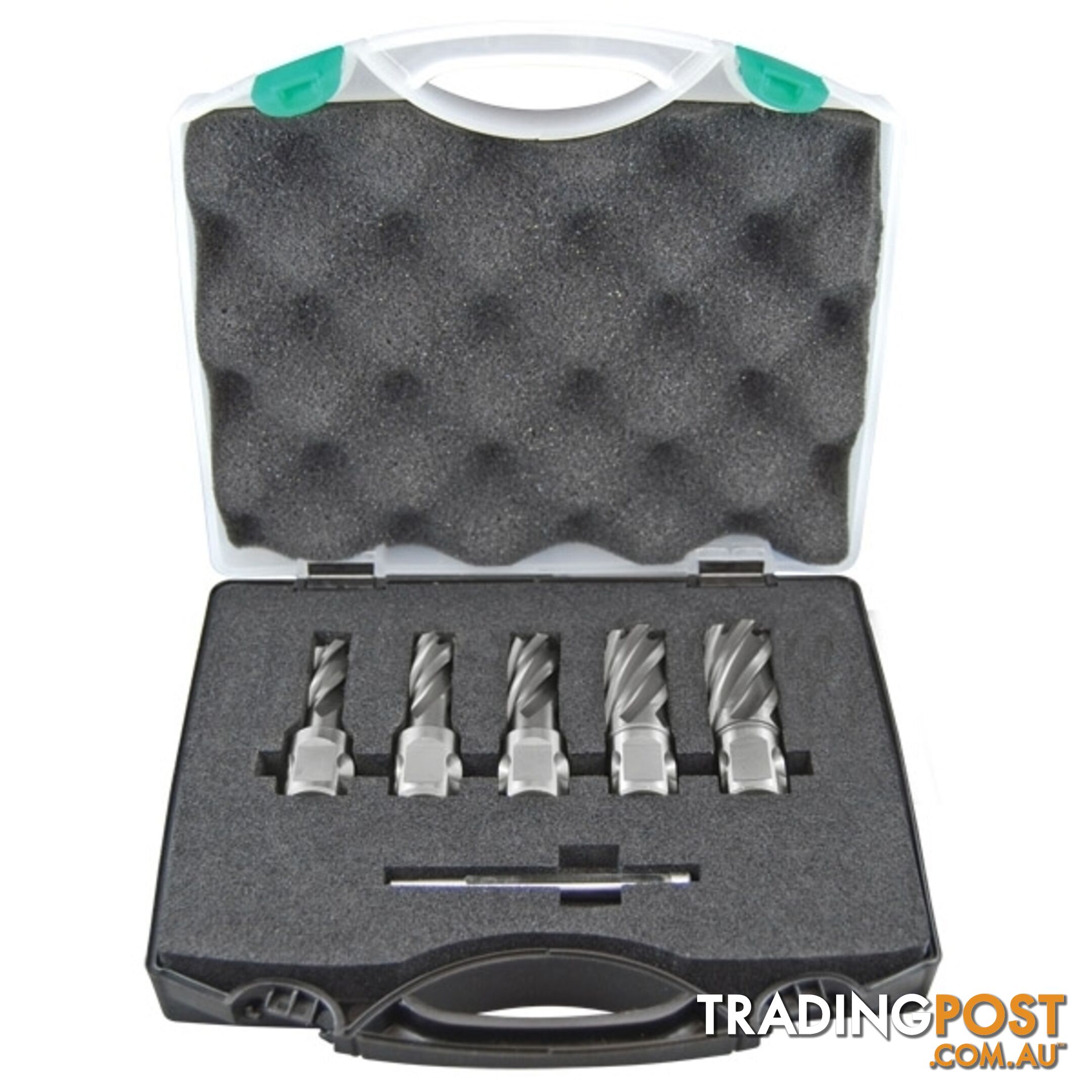 Annular Cutter Holemaker Silver Series Set 7 Pcs Metric Short 14, 16, 18, 20, 22mm & Pin ASSET-A