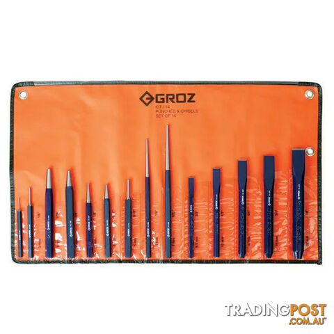Groz Punch and Cold Chisel Set 14 Piece GZ-33001