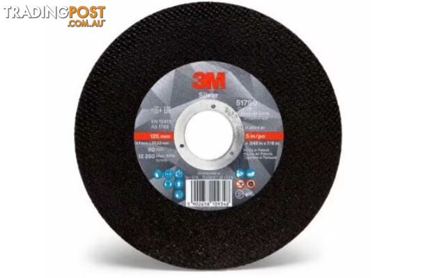 Silver™ Cut-Off Wheel 125mm x 2.5mm x 22.23mm 3M XC991584936 Each