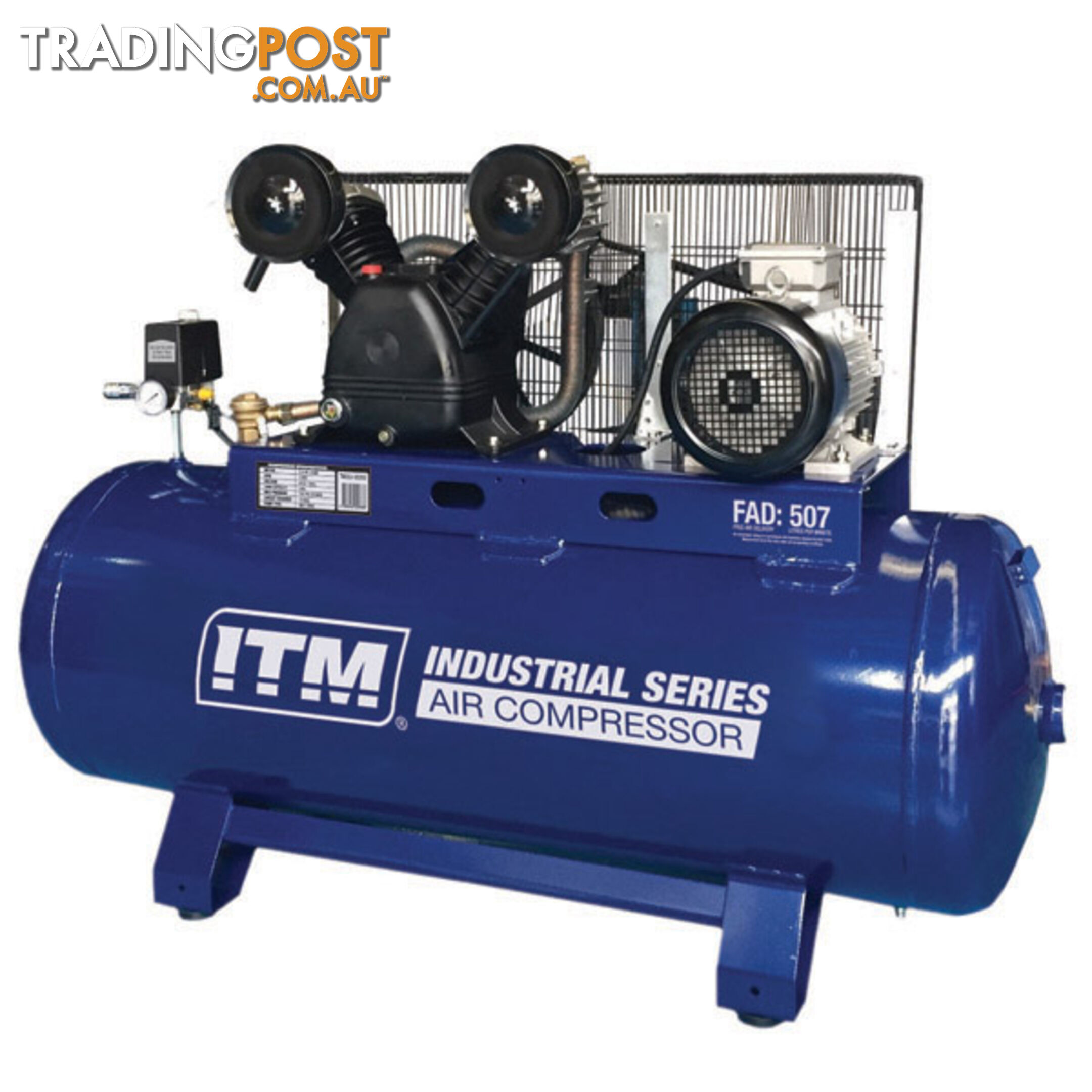 Air Compressor Belt Drive Stationary 5.5 HP 200 Litres ITM TM353-55200