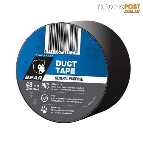 Duct Tape Silver Bear PVC 48mm 30 Metres General Purpose Norton 63642548313