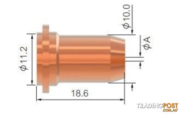 Cutting Tip 1.0mm Flat For Cutmatic 45 WIA SCP2524-10 Pkt : 5