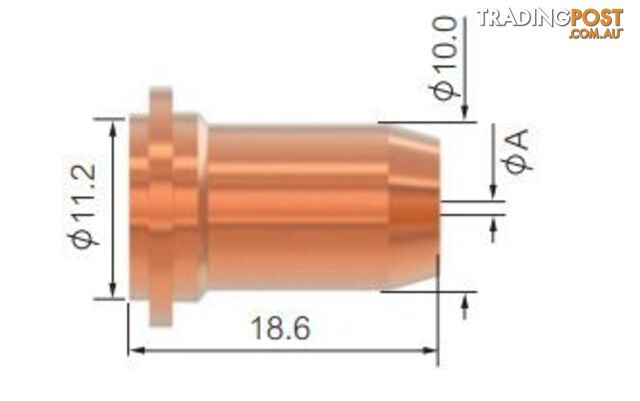 Cutting Tip 1.0mm Flat For Cutmatic 45 WIA SCP2524-10 Pkt : 5