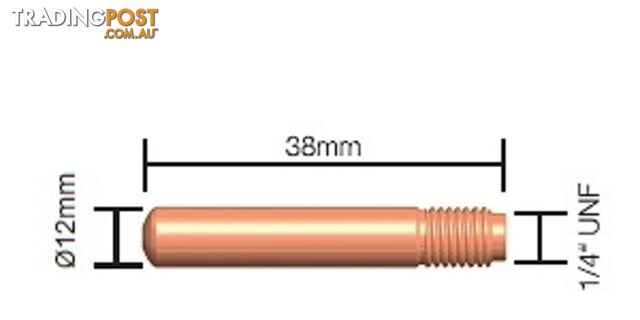 1.2mm Contact Tip Standard Duty (Tweco Style 2 & 4) 14-45 Pkt : 10