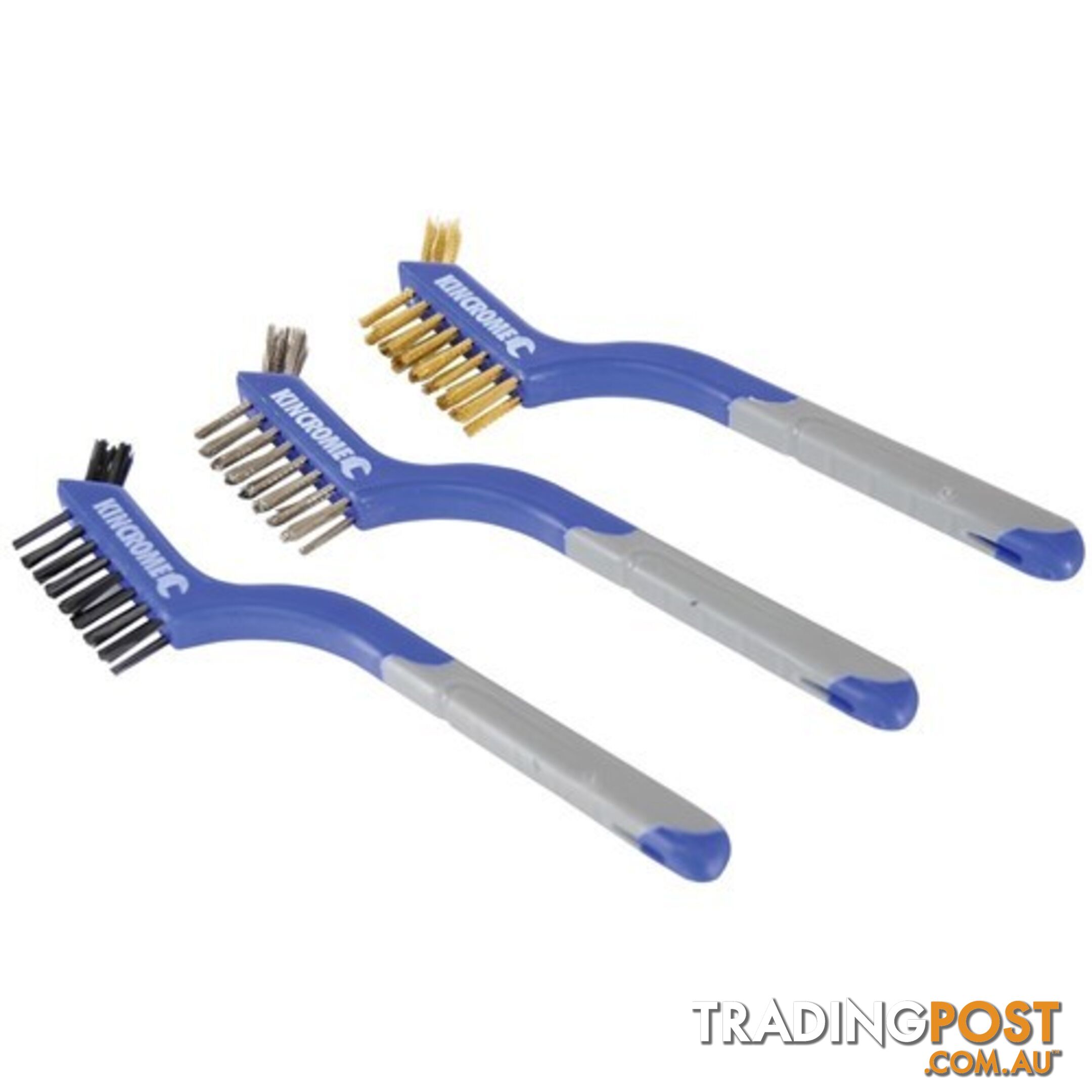 Wire Brush Sets 3 piece Each Small Set 3 Row Bristles Length 175mm Kincrome K6350