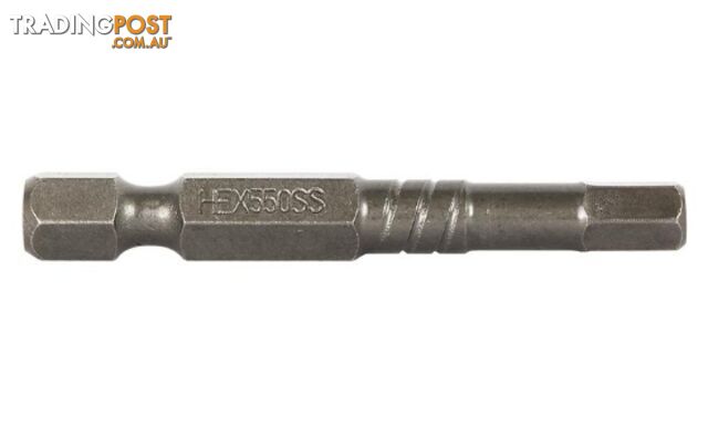 Hex 5mm x 50mm Power Bit Thunderzone Carded CHEX550SS