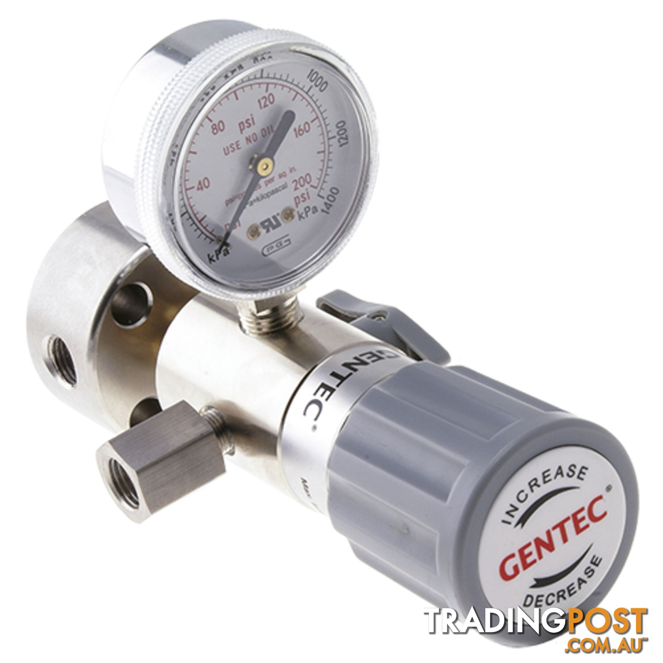 Gentec LRM Surface Mounted Regulator Ball valve+Reg Chrome Plated