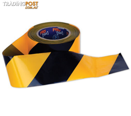 Barricade Tape Yellow/Black 100M x 75 MM Prochoice YB10075