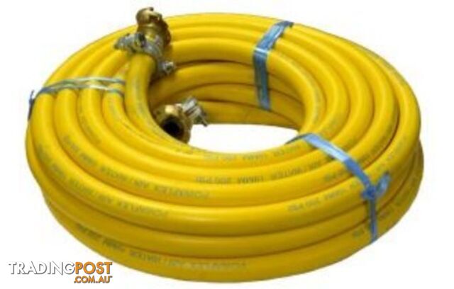 Powaflex Yellow Fitted Air Hose Assembly ¾" x 20mt Yellow Rubber Fitted...