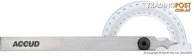 180Â° Protractor & 150mm Combination Square Accud AC-812-005-01