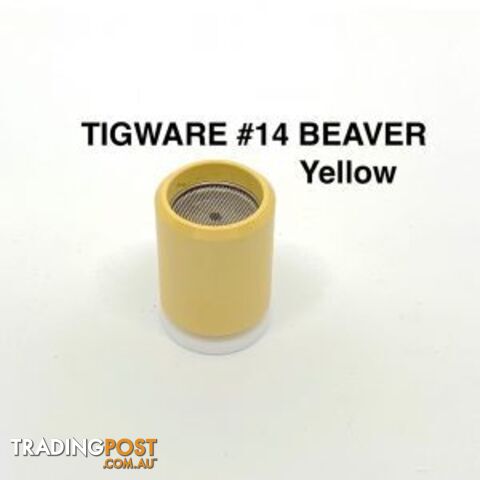 DC TIG Ceramic Nozzles – Super Tough Yellow Size 14 For 9 Series Torch