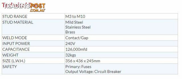 Capacitor Discharge Stud Welder For M3 to M10 Studs CD9000G with Contact Gun