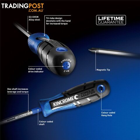 TorquemasterÂ® Phillips Screwdriver No.2 X 200mm Kincrome K5552