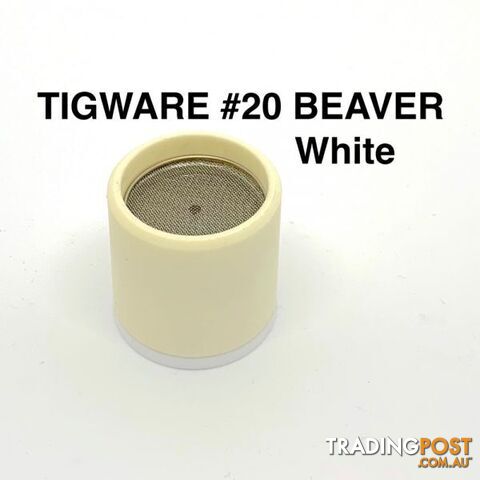 Ceramic Nozzles White Size 20 For 9/20 and 17/18/26 Series Torch