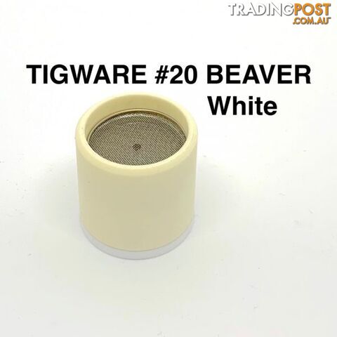 Ceramic Nozzles White Size 20 For 9/20 and 17/18/26 Series Torch