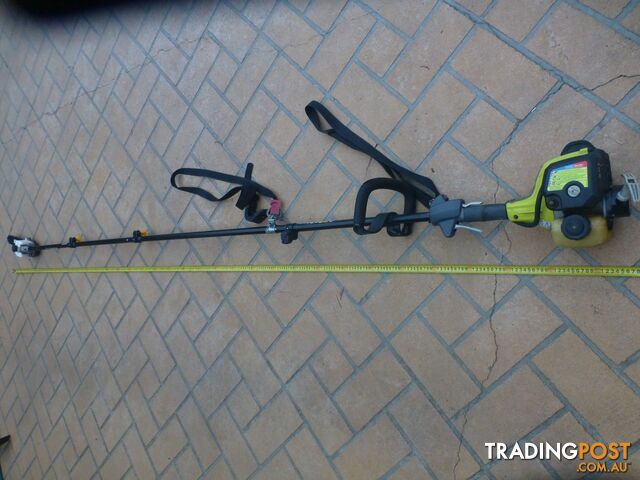 Ryobi 25.4cc curved shaft Line Trimmer with 2.45m Pole Pruner attachment