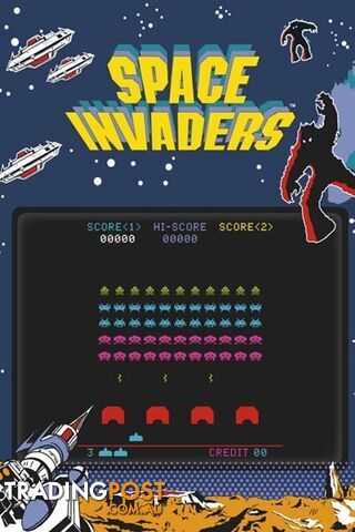 Space Invaders Retro Poster - SIRP01 - 9316414113801