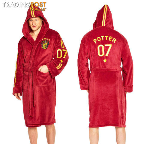 Harry Potter Quidditch Hooded Fleece Bathrobe - HPQHFBR01 - 5055437916849