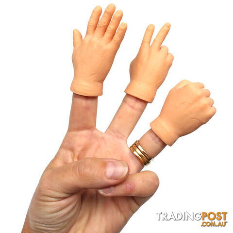 Rock Paper Scissors Mini Finger Hand Puppets 3 Pack - RPSMFHP3P01
