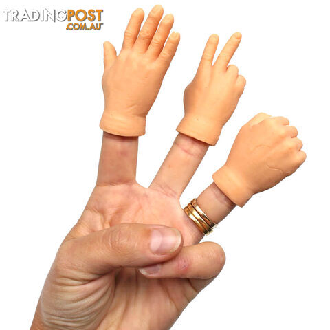 Rock Paper Scissors Mini Finger Hand Puppets 3 Pack - RPSMFHP3P01