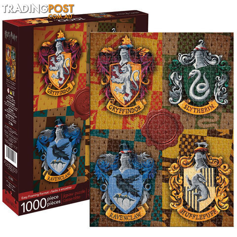 Harry Potter Crests 1000 Piece Jigsaw - HPCJS01 - 840391115750