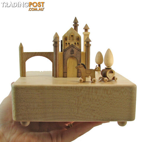 Castle and Carriage Moving Wooden Musical Box - CST01 - 4711717143497